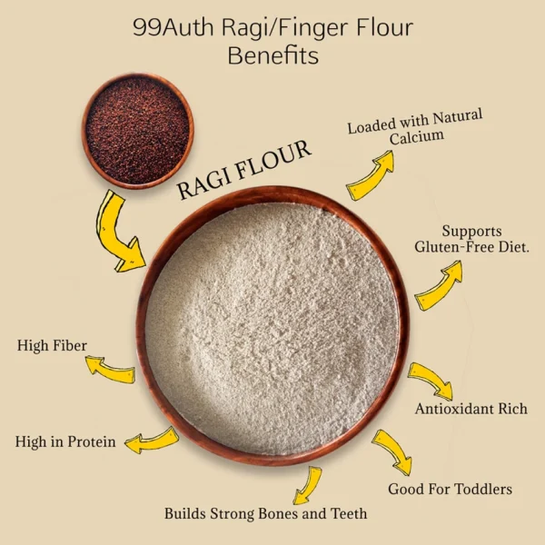 சத்தான ராகி மாவு / KEZHVARAGHU POWDER (FINGER MILLETS POWDER) INSTANT READY MIX - Image 2